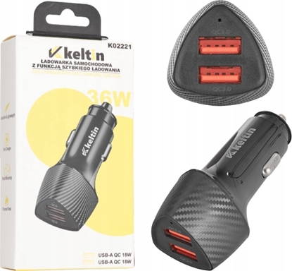 Picture of adowarka KELTIN adowarka samochodowa z funkcj szybkiego adowania QC3.0 36W 7,2A (100)