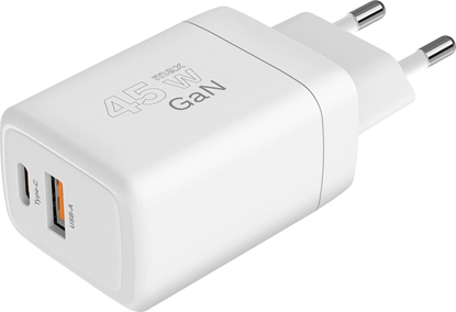 Изображение adowarka Kruger&Matz adowarka sieciowa Kruger&Matz 45 W GaN z funkcj Power Delivery i Quick Charge