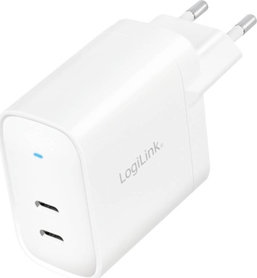 Picture of adowarka LogiLink Logilink Steckdosenadapter, 2x USB-C, GaN, 40W