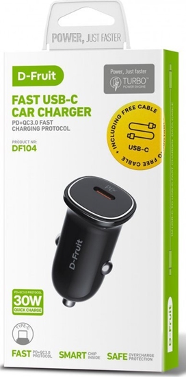 Изображение adowarka Mcab D-Fruit car charger USB-C 30W (DF104)