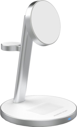 Attēls no adowarka Mobile Origin Qi2 PowerStand  3in1 with GAN adapter 35W, white/silver