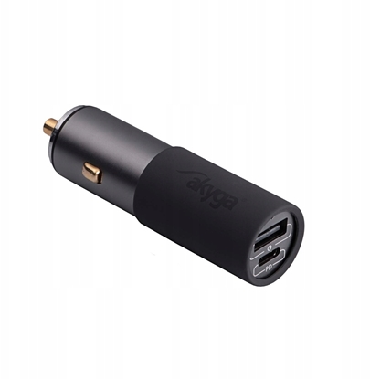 Picture of adowarka samochodowa USB AK-CH-26 USB-A + USB-C PD 5-20V / max. 5A 100W Quick Charge 3.0 GaN