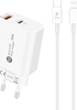 Picture of adowarka sieciowa A6MaxL 20W USB-A USB-C z kablem USB-C - Lightning 1m - biaa