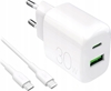 Picture of Puro Puro PROLITE 30W USB-A / USB-C wall charger + USB-C - USB-C cable 1.2m - white