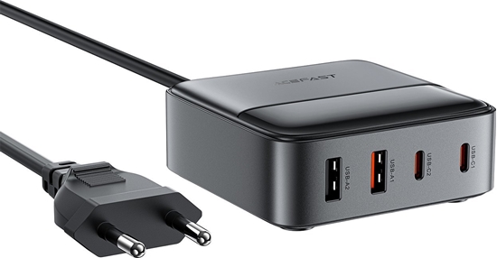 Picture of adowarka sieciowa stacja zasilania biurkowa Z6 GaN 2x USB-A 2x USB-C PD 65W - czarna adowarka sieciowa stacja zasilania biurkowa Z6 GaN 2x USB-A 2x USB-C PD 65W - czarna