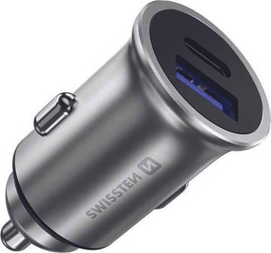 Picture of adowarka Swissten adowarka samochodowa SWISSTEN 36W, 2-portowy, USB-C, USB-A