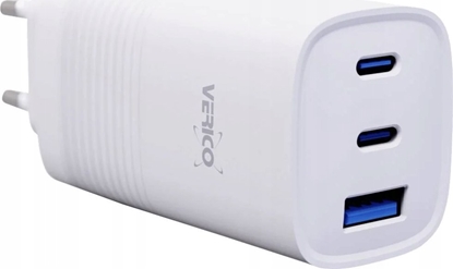 Attēls no adowarka Verico Verico Ladegerät MOJO GaN  65W PD, 3-Port (USB-A & USB-C) WH retail