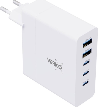 Attēls no adowarka Verico Verico Ladegerät MOJO GaN 140W PD, 5-Port (USB-A & USB-C) WH retail