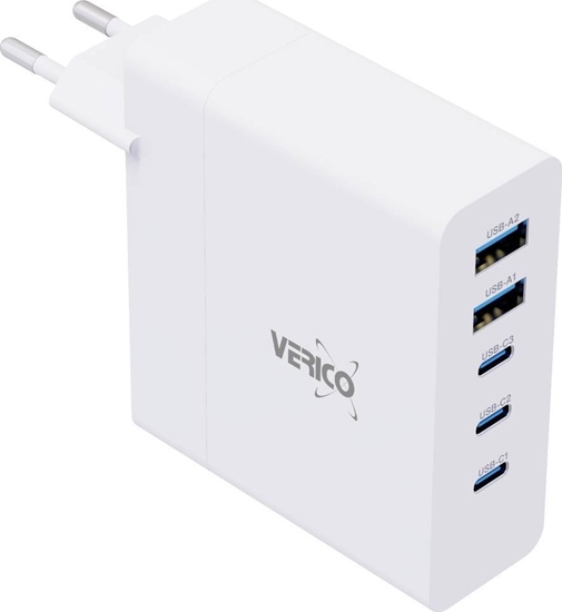 Picture of adowarka Verico Verico Ladegerät MOJO GaN 140W PD, 5-Port (USB-A & USB-C) WH retail