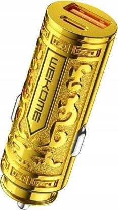 Picture of adowarka Wekome WEKOME WP-C37 Sakin Series - adowarka samochodowa USB-C & USB-A Fast Charging PD 20W (Zoty)