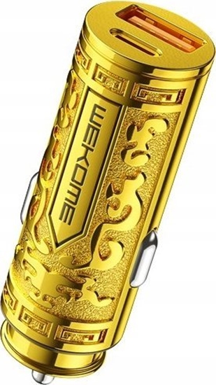 Изображение adowarka Wekome WEKOME WP-C37 Sakin Series - adowarka samochodowa USB-C & USB-A Fast Charging PD 20W (Zoty)