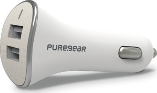 Picture of adowarka Zizo PureGear 4.8A, Dual USB, Car Charger - White
