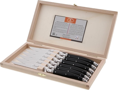 Picture of Laguiole Tradition Jean Dubost Laguiole 6 pcs. Knife Set, Acrylic Black