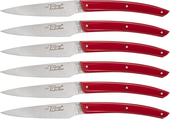 Picture of Laguiole Tradition Jean Dubost Laguiole 6 pcs. Knife Set, Acrylic Red