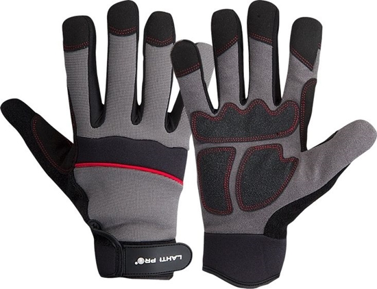 Picture of Lahti Pro Rkawice warsztatowe wzmocnione elementami PVC 7" (L280907P)