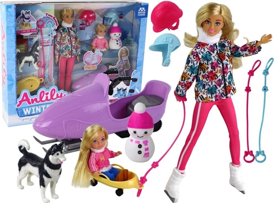 Изображение Lalka Dla Dzieci Anlily ywy Pies Sporty Zimowe LEAN Toys