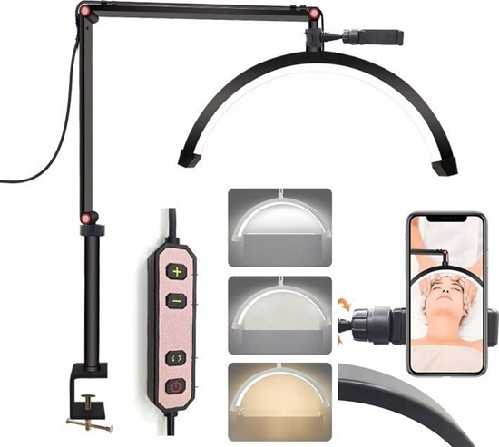 Picture of Lampa Led Kosmetyczna Bezcieniowa Do Makijau Paznokci Przeduania Rzs / C180 / Czarny