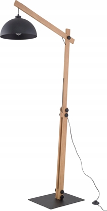 Attēls no Lampa podogowa TK Lighting Oslo 5582 lampa stojca podogowa 1x15W E27 czarna/drewniana