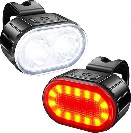 Picture of lampa rowerowa przednia + tylnia 2,6 x 4,5 cm
