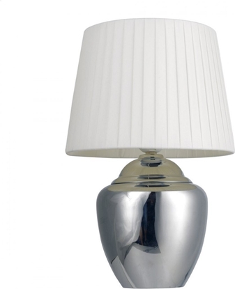 Attēls no Lampa stoowa Platinet PLATINET TABLE LAMP LAMPA STOOWA SILVER BASE, WHITE SHADE, H35 [45690]