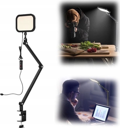 Attēls no Lampa studyjna Apexel Lampa Owietleniowa Led Biurkowa Stoowa + Imado Do Vlog Video Live Foto / Apl-fl25