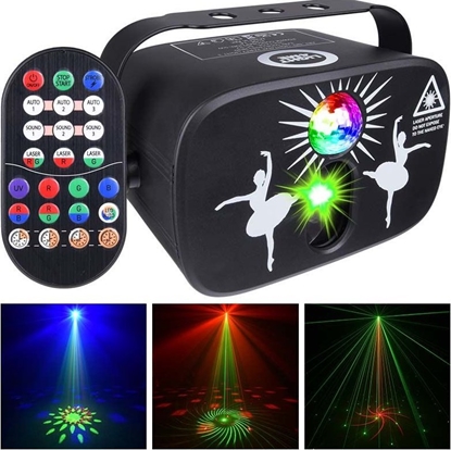 Picture of Lampa studyjna LIGHT4ME LIGHT4ME PARTY LIGHT 3 efekt LED owietlenie disco laser kula +pilot