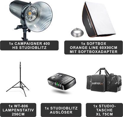 Picture of Lampa studyjna Walimex walimex pro Campaigner 400 HS Set Single
