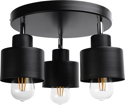 Picture of Lampa sufitowa Orno LISA oprawa cienno-sufitowa, moc max. 3x60W, E27, czarna, podstawa okrga, jednopoziomowa, ruchome gowice lampy
