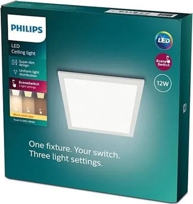 Attēls no Lampa sufitowa Signify Philips Touch SceneSwitch Deckenleuchte quadratisch 12W weiß