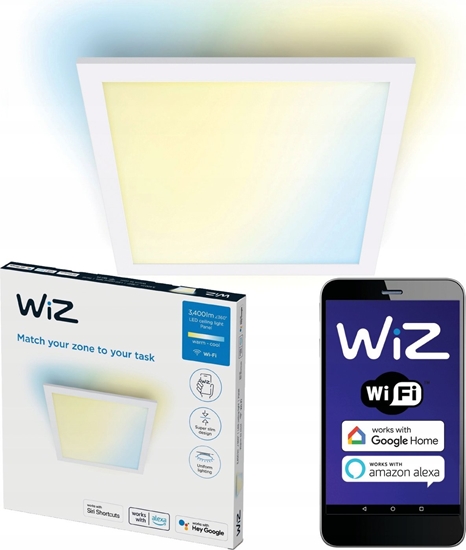 Picture of Lampa sufitowa Signify WiZ Panel Deckenleuchte Quadratisch Tunable White 3400lm Weiß