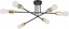 Picture of Lampa sufitowa TK Lighting TK Lighting Vista 6673 plafon lampa sufitowa 6x15W E27 czarny/zoty