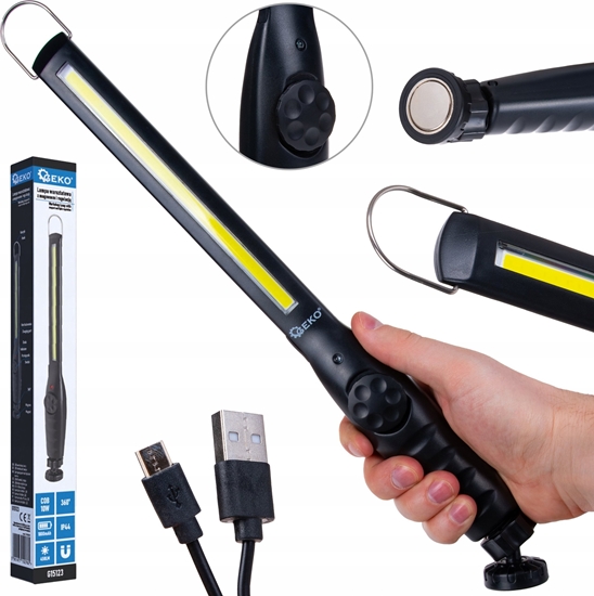 Picture of Lampa warsztatowa regulowana z magnesem LED COB 10W 1800mAh 450lm IP44