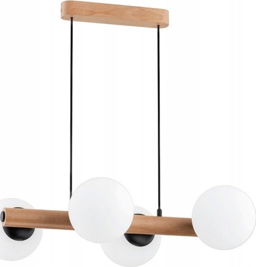 Picture of Lampa wiszca Alfac Alfa Aragon 63095 lampa wiszca zwis 4x40W E14 drewno/biaa