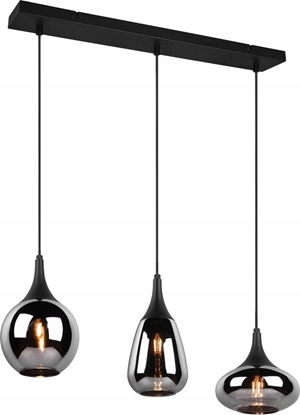 Attēls no Lampa wiszca DELIGHT Trio Lumina 317000332 lampa wiszca zwis 3x40W E14 czarna