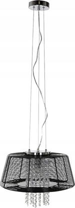 Attēls no Lampa wiszca Italux Italux Benjamin MDM1895-1BK Lampa wiszca zwis 1x40W E14 chrom/czarna