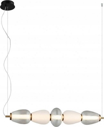 Attēls no Lampa wiszca Italux Italux Gastel PND-74937-5-BK lampa wiszca zwis 1x22W LED 3000K 1500 lm biaa/transparentna