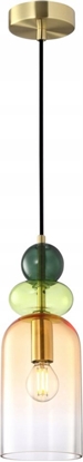 Attēls no Lampa wiszca Italux Italux Manso PND-37462C-MC-GD lampa wiszca zwis 1x40W E14 multikolor/zota