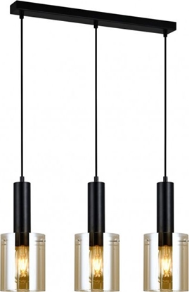 Изображение Lampa wiszca Italux Lampa sufitowa czarna nowoczesna Italux Sardo PND-5581-3-BK+AMB