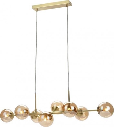 Attēls no Lampa wiszca Italux Szklana LAMPA wiszca ERIMIDA PND-2244-8A-GD Italux modernistyczny ZWIS molekuy kule balls zote