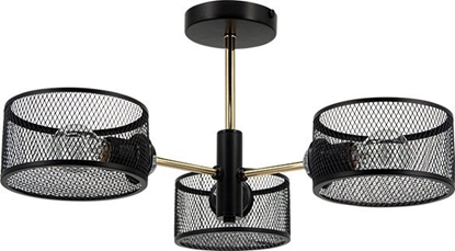 Picture of Lampa wiszca Mdeco Druciana lampa sufitowa ELM1097/3 BL TR nad óko czarna zota
