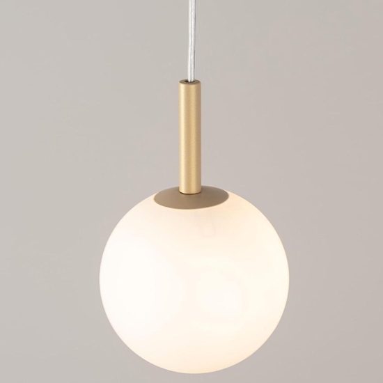 Изображение Lampa wiszca Sigma Zota lampa wiszca Gama mleczna kula nad stó do jadalni