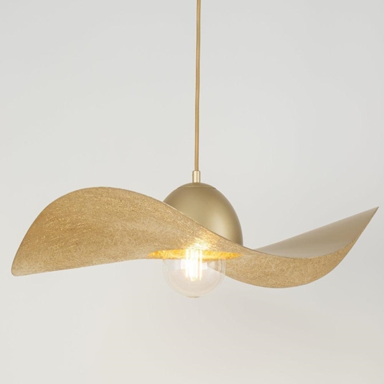 Изображение Lampa wiszca Sigma Zwis kapelusz do kuchni KAPELLO zota lampa wiszca nad óko