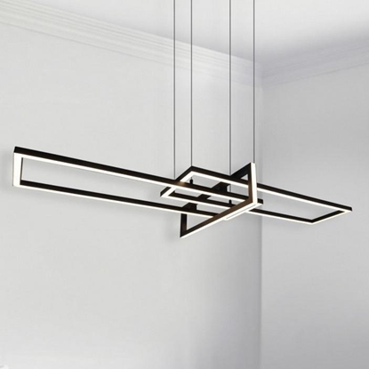 Изображение Lampa wiszca Trio Czarny zwis ledowy Salinas 320310332 ramki 34W 3000K nad óko