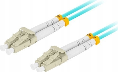 Изображение Lanberg PATCHCORD WIATOWODOWY MM LC/UPC-LC/UPC DUPLEX 3.0MM OM3 50/125 LSZH 10M AQUA LANBERG