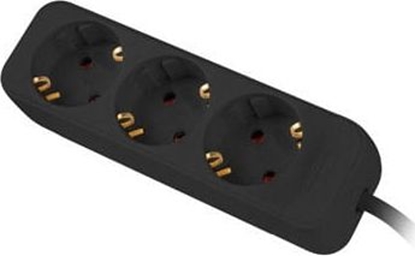 Изображение Pagarinātājs 3-vietas SCHUKO, 1.5m, melns, Lanberg