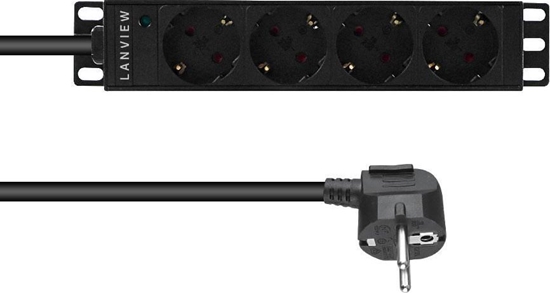 Picture of Lanview 10�� 4-way Schuko outlets