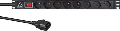 Picture of Lanview Lanview LVR-2MSCH-SW-C13-8 rozdzielacz zasilania PDU 8 x gniazdo sieciowe 1U Czarny