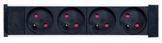 Изображение Lanview POWER STRIP 10" - 4WAY - ALUMINIUM FINISH - 2M CABLE