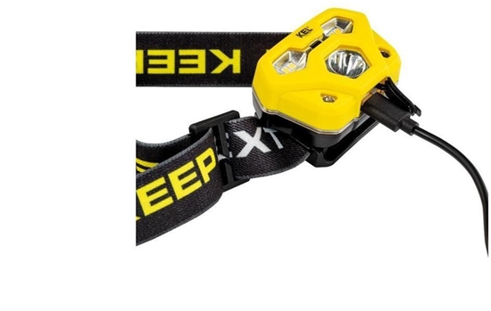 Picture of Latarka czoowa LED akumulatorowa IP65 4W SMD LED 150lm 2W SMD LED 200lm 3,7V 1000mAh Li-Po z czuj zbli LC-1 W-00338