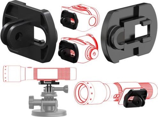 Изображение Latarka Ledlenser Adapter GoPro Ledlenser typu D do H15R Core / Work, H19R Core / Signature, H7R Signature / Work, P5R Work, P6R Work, P7R Work